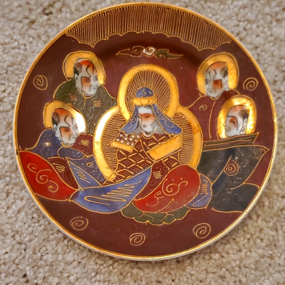 Vintage Nagoya satsuma hand painted plate